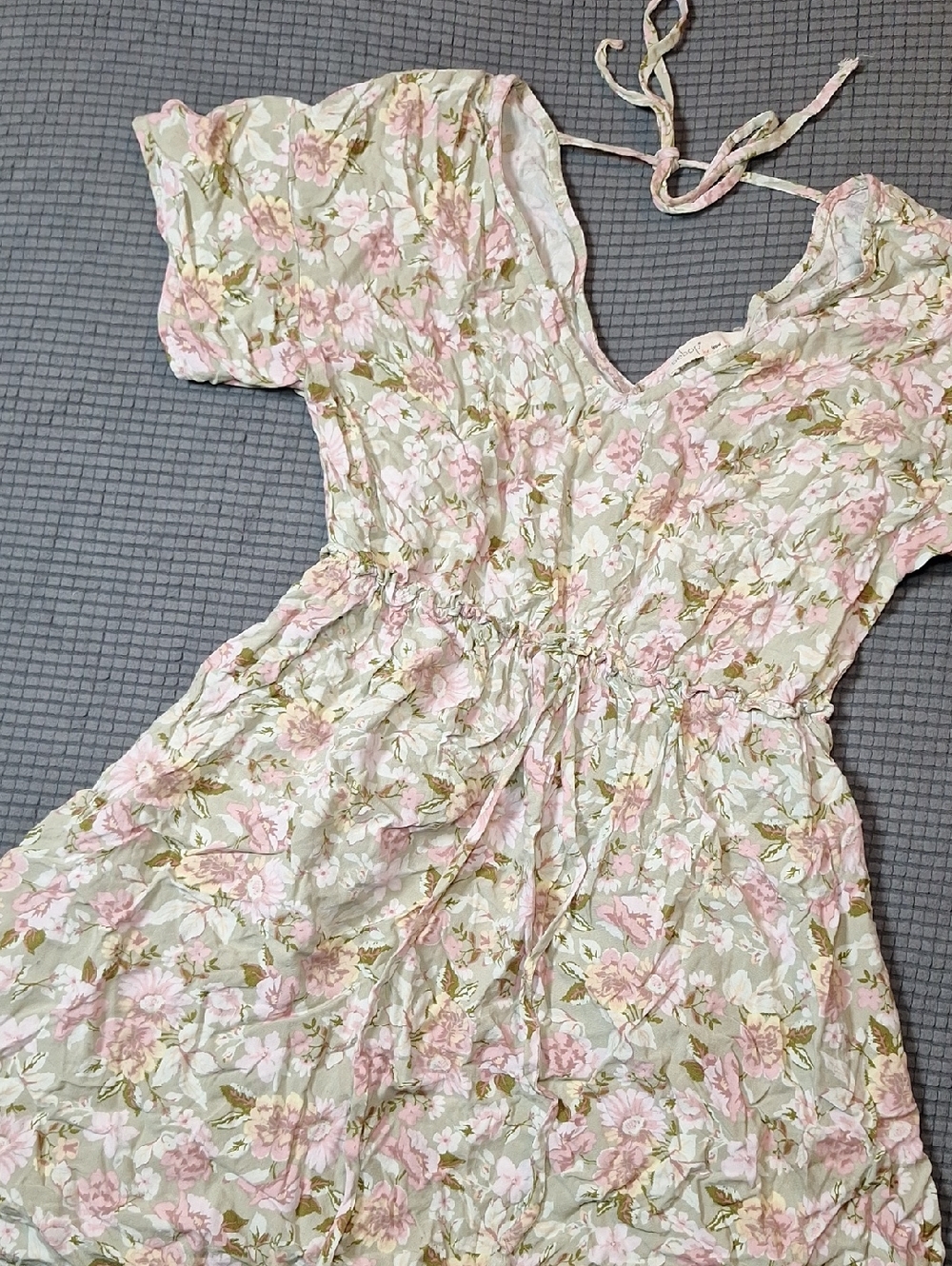 BeBop Floral Summer Dress in Pink & Sage